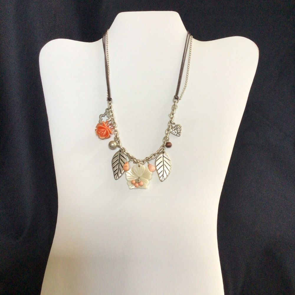 Vintage Silver Orange Charm Necklace - Picture 3 of 5